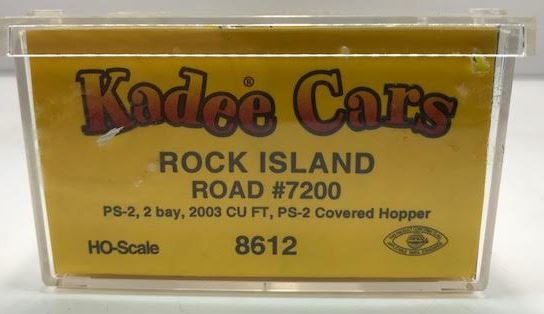 Kadee 8612 HO Scale Rock Island PS-2 2 Bay Covered Hopper Car #7200 LN/Box