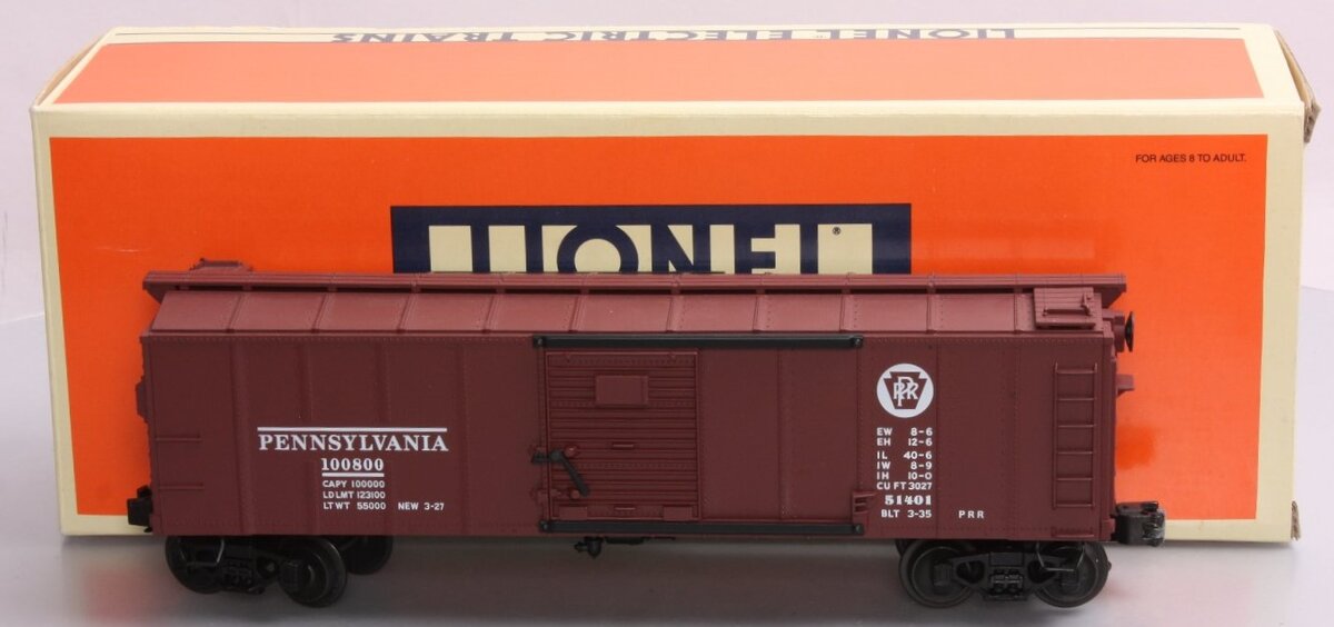 Lionel 6-51401 O Gauge Pennsylvania Boxcar #100800 LN/Box