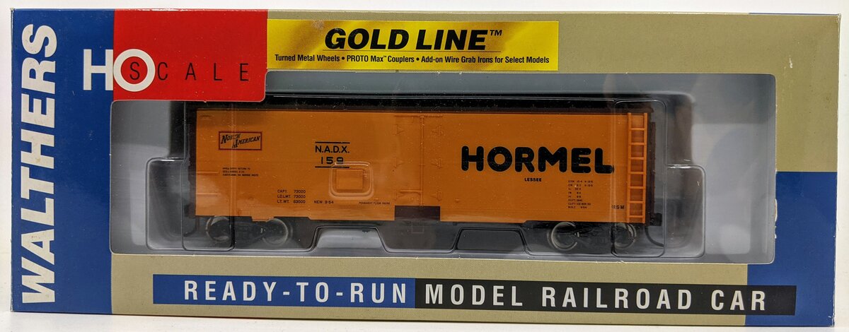Walthers 932-2589 HO Scale Hormel 40' Meat Refrigerator Car #159 NIB