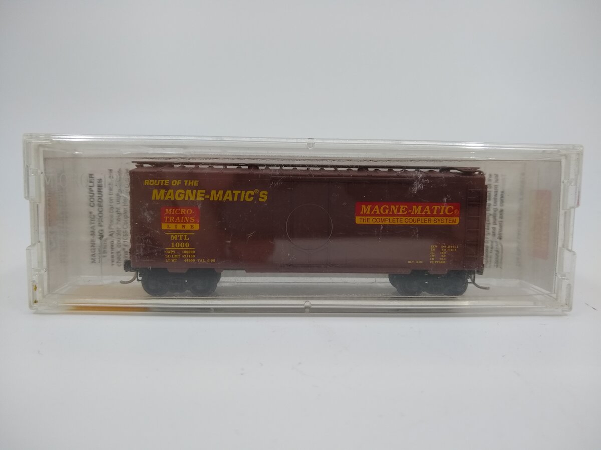 Micro-Trains 02100220 N MTL Route of the Magne-Matic 40' Plug Door Boxcar #1000