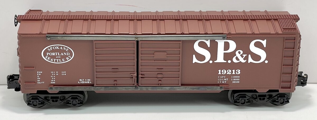 Lionel 6-19213 O Spokane, Portland & Seattle Double Door Boxcar LN/Box