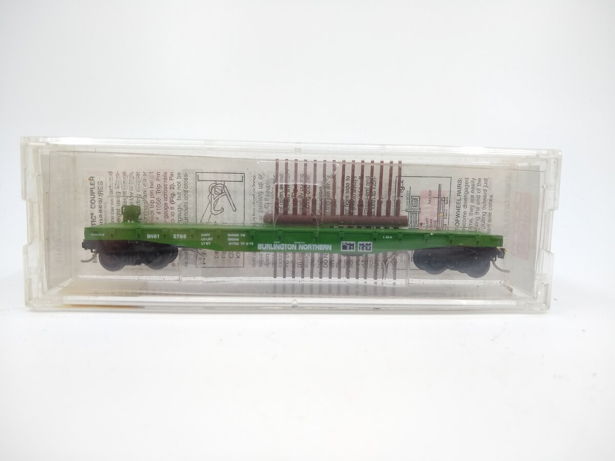 Micro-Trains 04500200 N Burlington Northern 50' Fishbelly Side Flatcar #612765 LN/Box