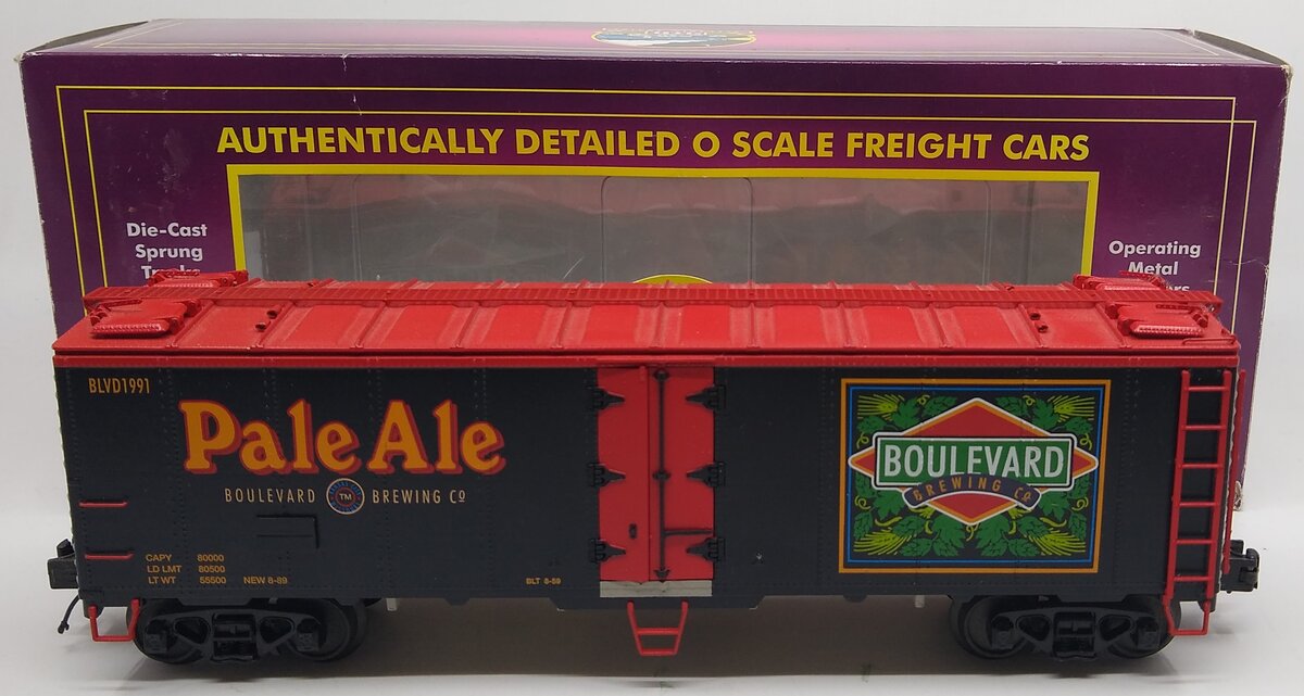 MTH 20-94207 O Gauge Boulevard Pale Ale 40’ Steel Sided Reefer EX/Box