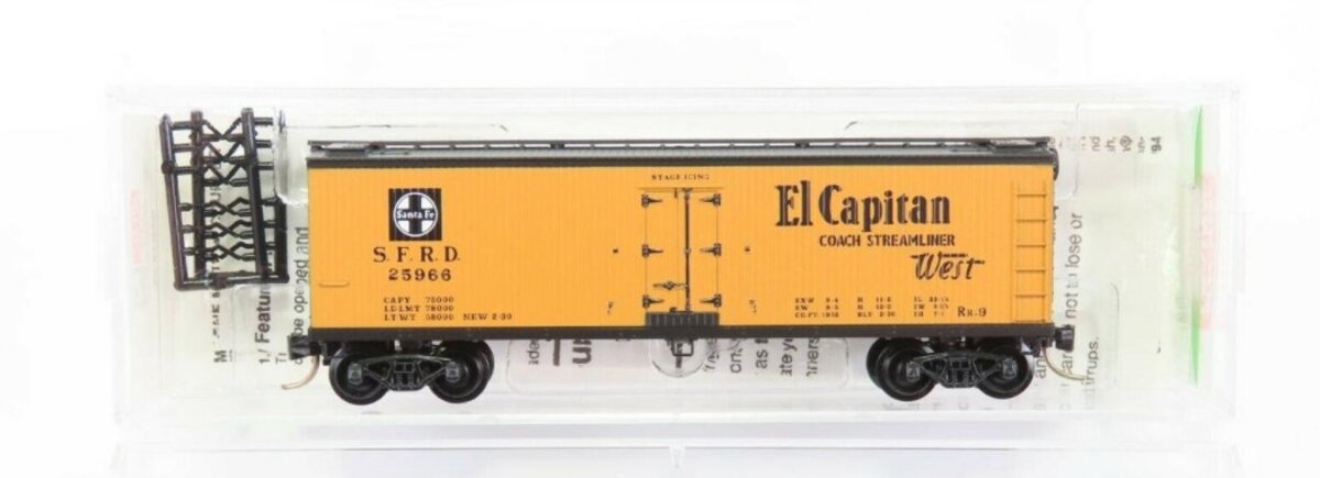 Micro-Trains 04700240 N Scale Santa Fe 40' Double Sheathed Wood Reefer #25966