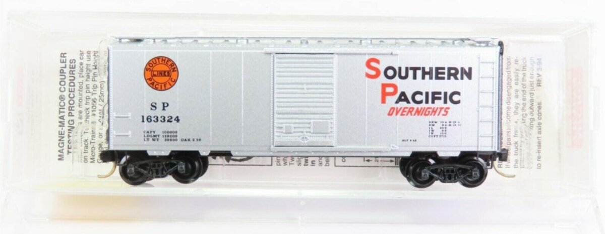 Micro-Trains 02000760 N Southern Pacific 40' Standard Single Door Boxcar #163324 LN/Box