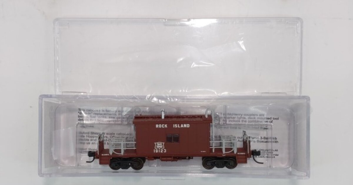 Bluford Shops 25021 N Scale Rock Island Transfer Caboose w/ Running Board