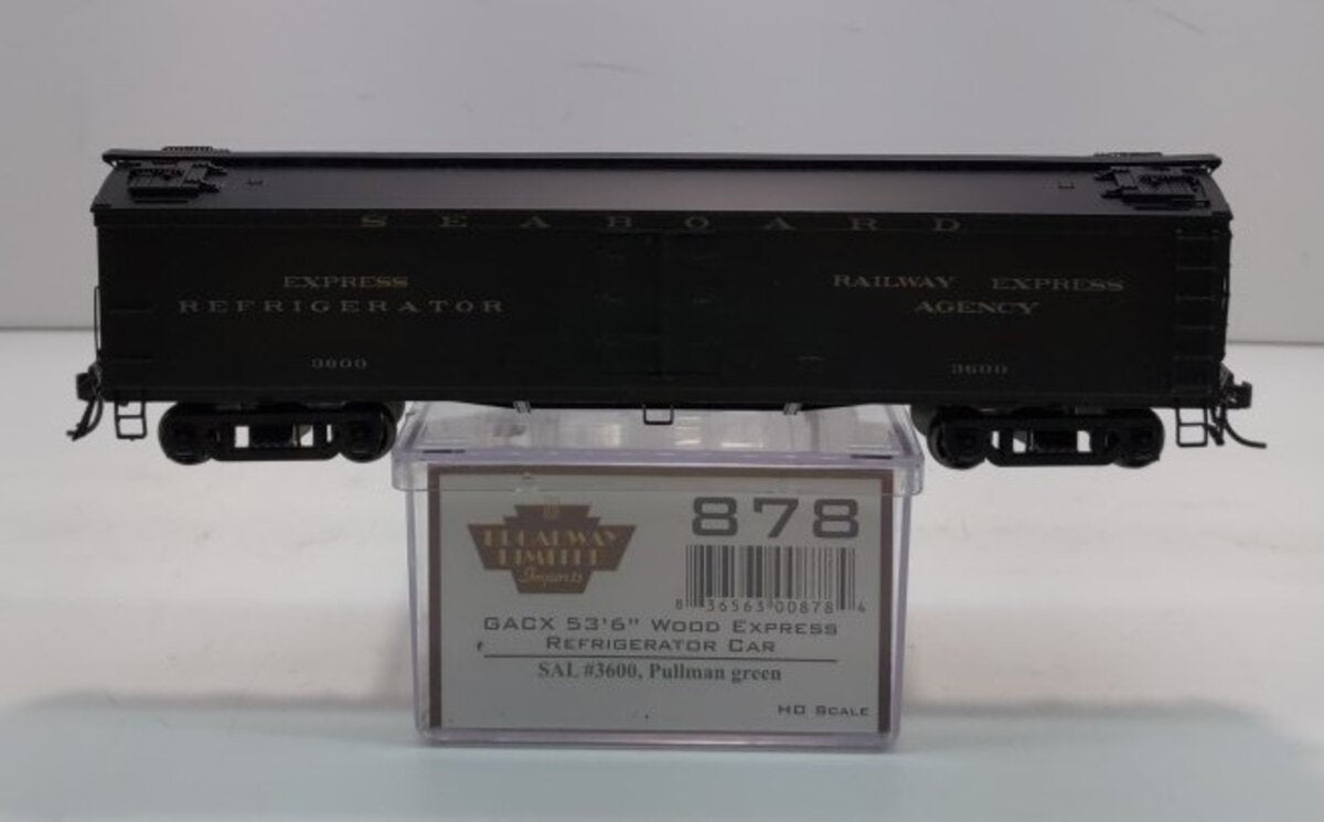 Broadway Limited 878 HO Seaboard GACX 53'6" Wood Express Refrigerator Car #3600 LN/Box