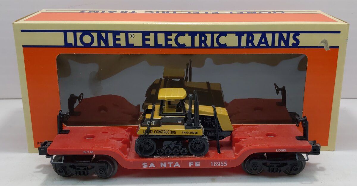 Lionel 6-16955 O Gauge Santa Fe Flatcar with Ertl Challenger LN/Box