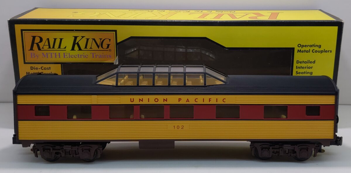 MTH 30-6107D Union Pacific 0-27 Streamlined Vista Dome Passenger Car #102 LN/Box