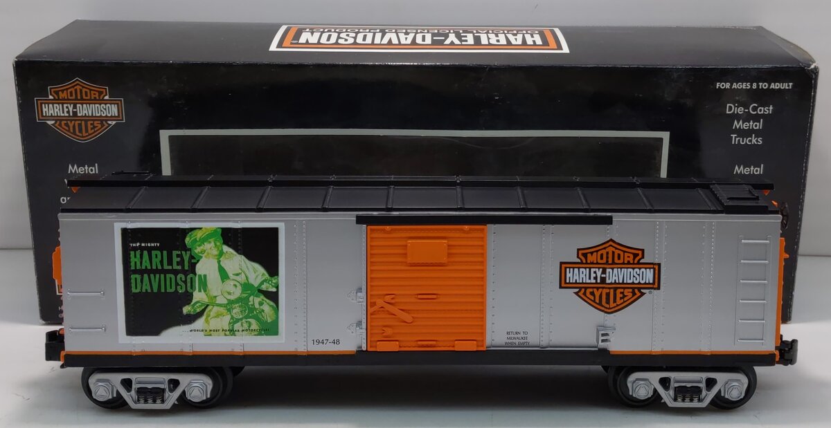 MTH 30-74158 O Gauge Harley Davidson Box Car #2002 EX/Box
