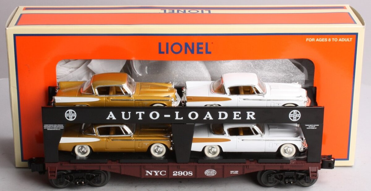 Lionel 6-52474 LOTS 2008 New York Central Evans Auto Loader W/ 4 Autos LN/Box