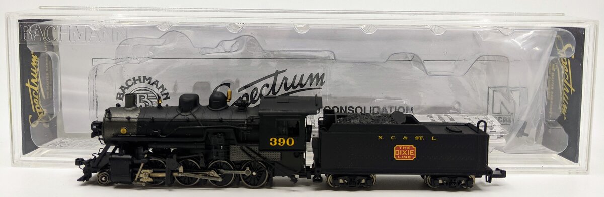 Bachmann 81167 N Scale N. C.& ST. L. 2-8-0 Consollidation Steam Locomotive #390 LN/Box