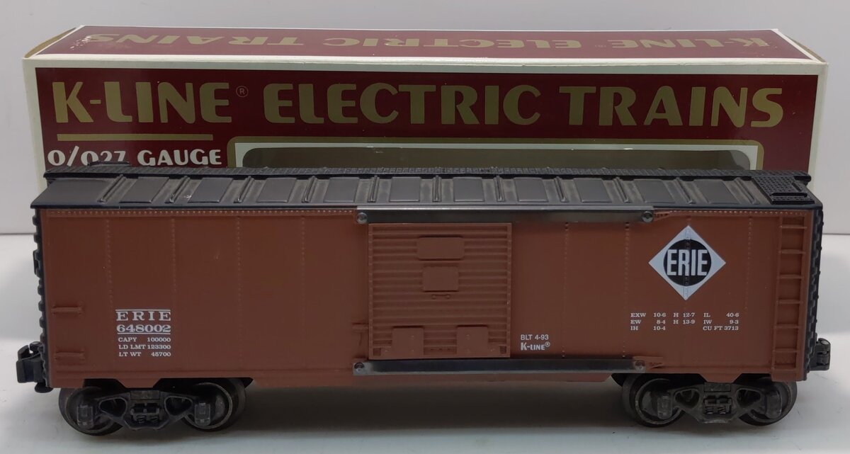 K-Line K648002 O Erie Classic Boxcar W/ Black Roof EX/Box