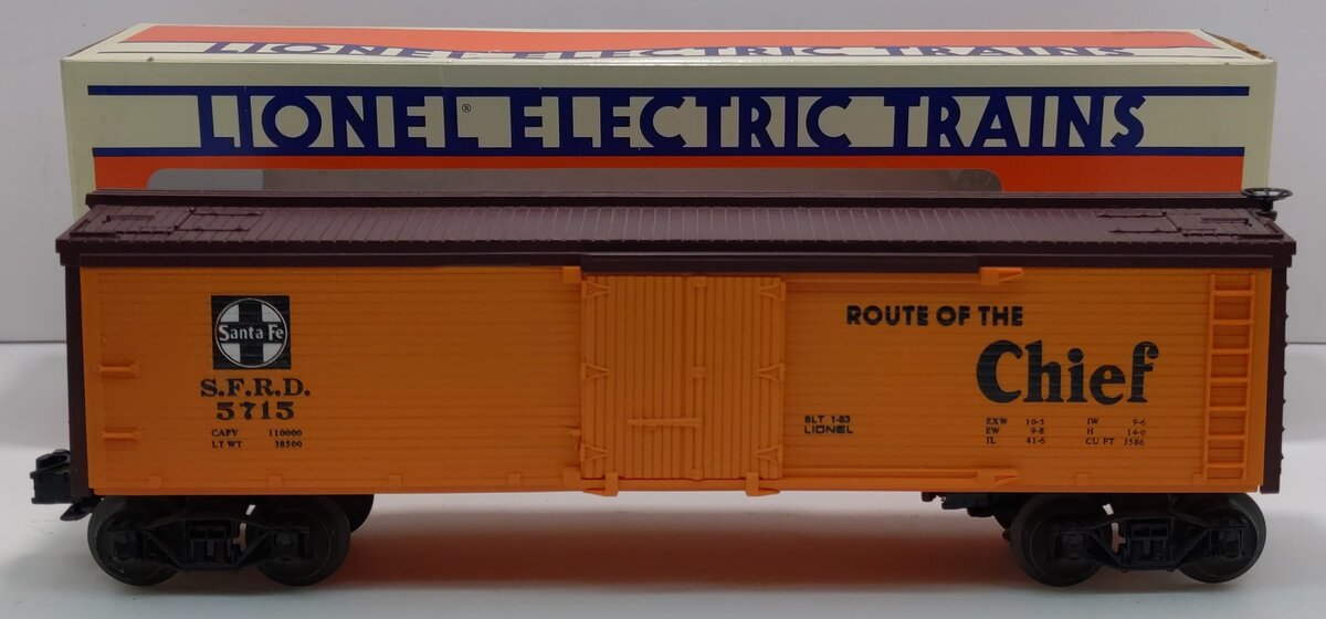 Lionel 6-5715 O Gauge Santa Fe Woodside Reefer Car