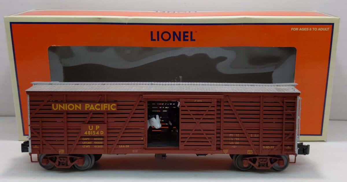 Lionel 6-17709 Union Pacific 40-Ton Stock Car #48154D with Cows LN/Box