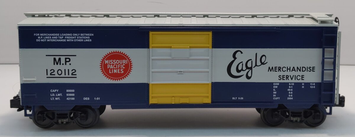 MTH 20-93008 O Gauge Missouri Pacific Boxcar #120112