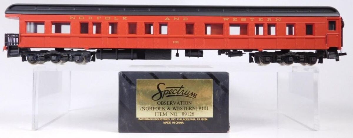 Bachmann 89126 HO Norfolk & Western Observation Passenger Car #101 LN/Box