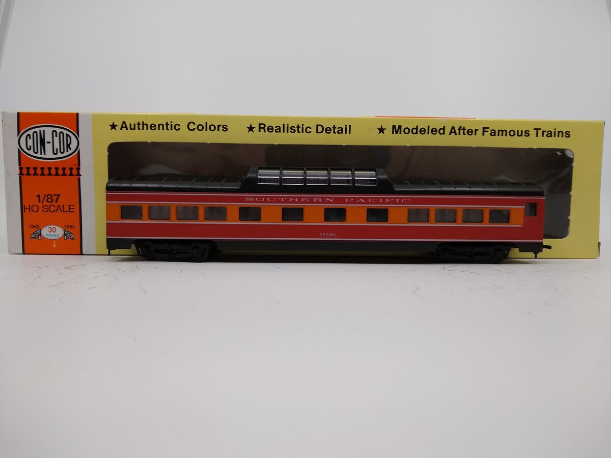 Con-Cor 0001-000942 HO Scale SP 72 FT Daylight Vista Dome Car #3501