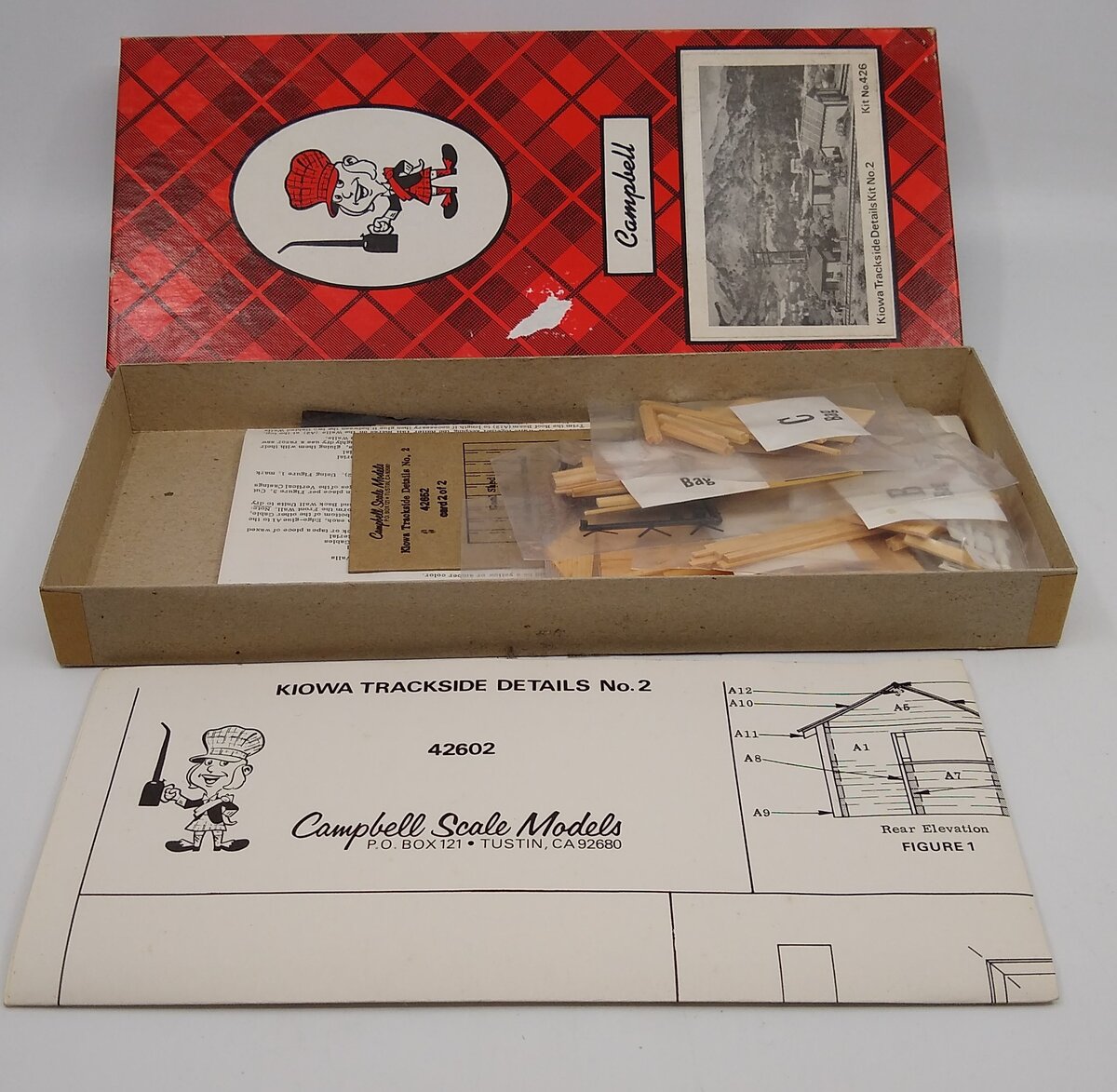 Campbell Scale Models 426 HO Kiowa Trackside Detail #2 Building Kit