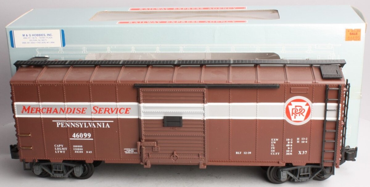 Aristo-Craft 46099 G Gauge Pennsylvania Merchandise Boxcar MT/Box