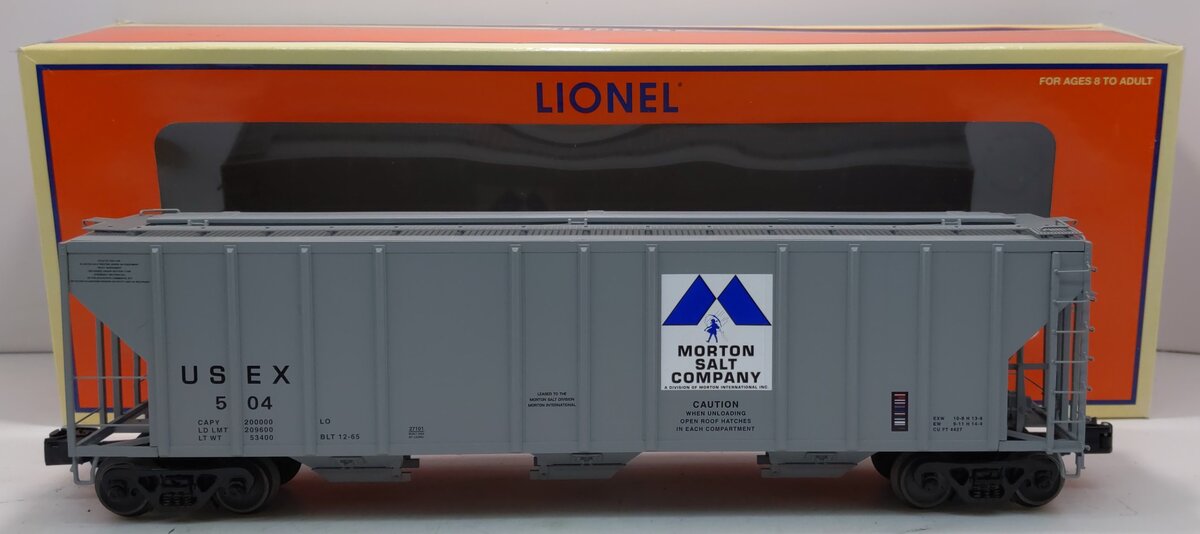Lionel 6-27101 O Gauge Morton Salt PS-2 CD 4427 Hopper #504