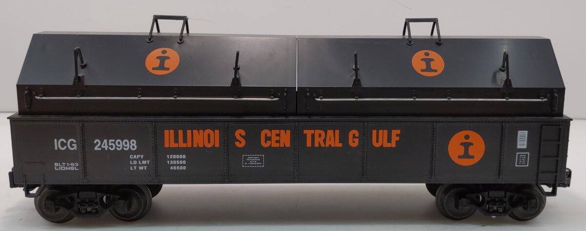 Lionel 6-17404 O Illinois Central Gulf Gondola with Coil Covers #245998 LN/Box