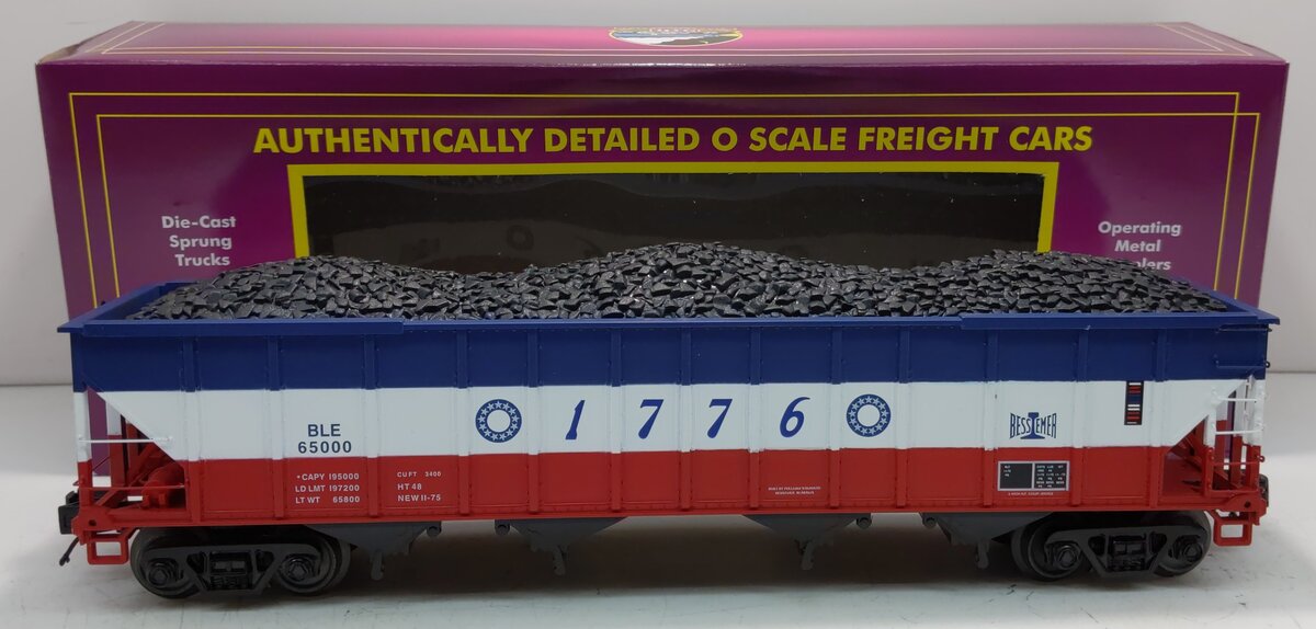MTH 20-97909 O Bessemer & Lake Erie Hopper w/ Coal Load #1776 LN/Box