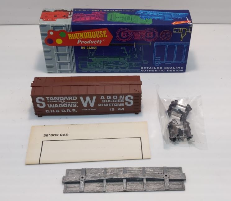 Roundhouse 3021 HO Scale Standard Wagon 36' Billboard Box Car # 1544 Kit