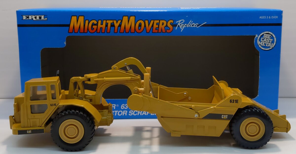 Ertl 2430 1:50 Mighty Movers Replica Caterpillar 631E Wheel Tractor Scraper