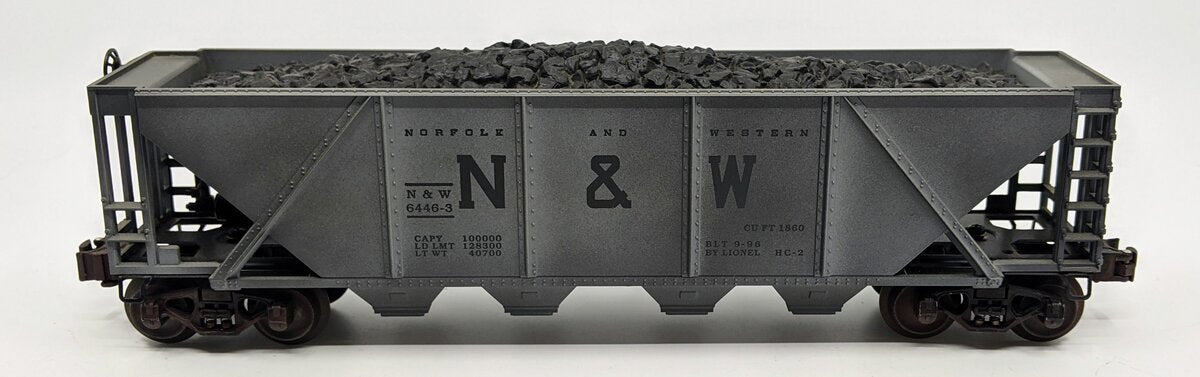 Lionel 6-19327 N&W 4-Bay Weathered Hopper w/ Coal Load #6446-3 LN/Box