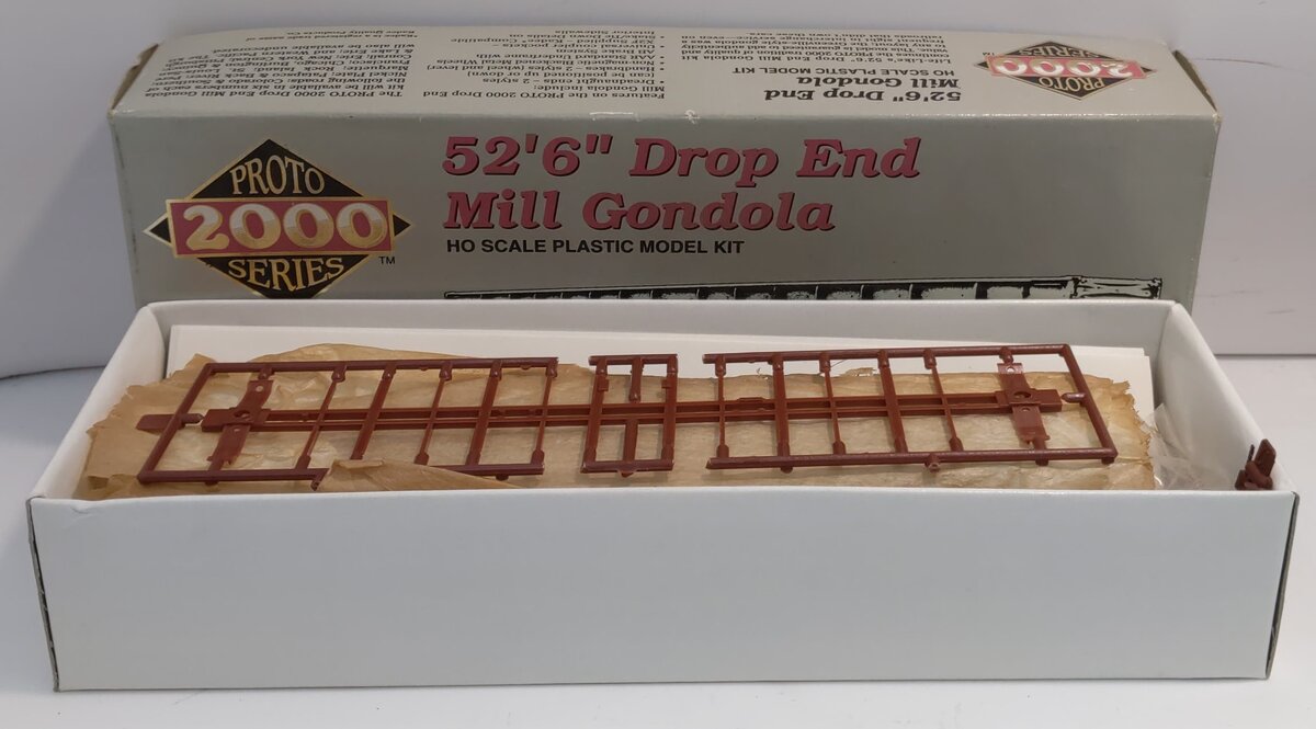 Proto 2000 21035 HO CB&Q 52' 6" Drop End Mill Gondola Kit #82181