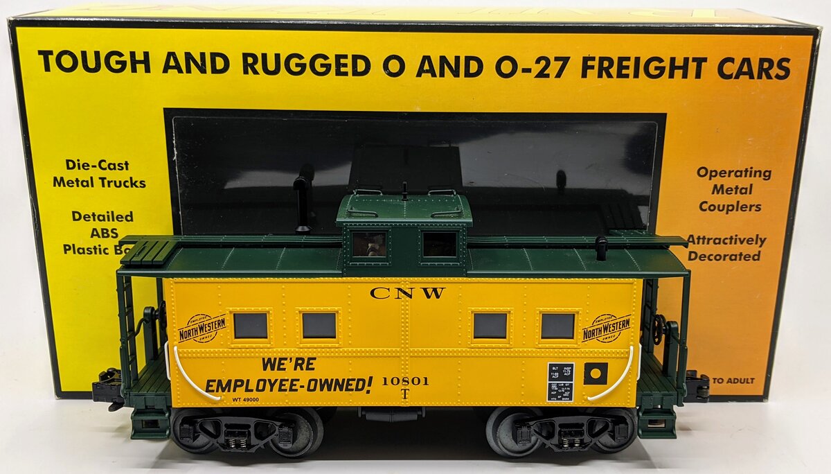 MTH 30-7727 O Gauge Chicago Northwestern Steel Caboose #10801 LN/Box