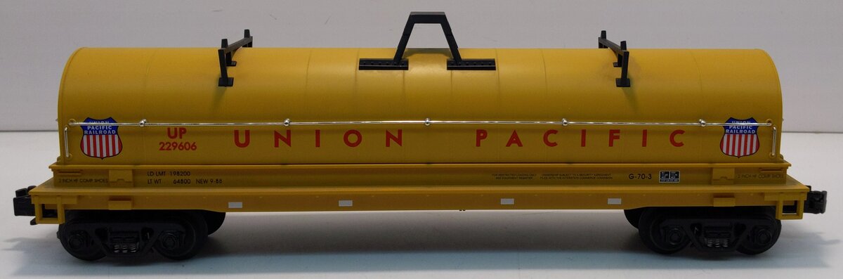MTH 20-98204 O Gauge Union Pacific Steel Coil Car w/ Cover #229606 LN/Box