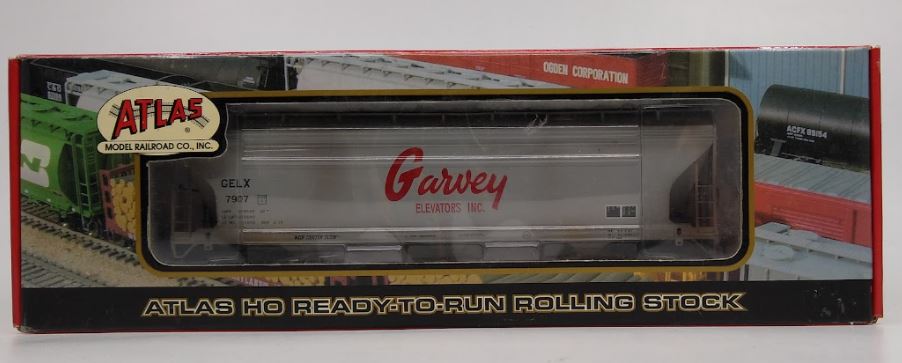 Atlas 1456-1 HO Garvey Elevators ACF 4650 3-Bay Centerflow Hopper Car #7907