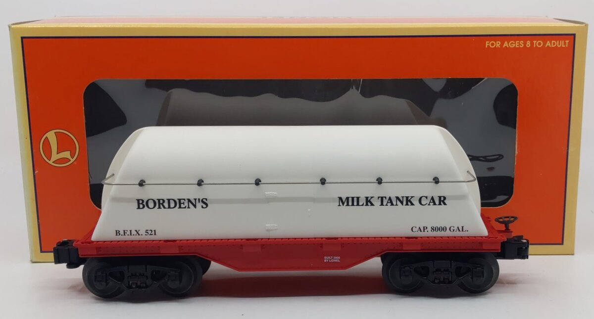 Lionel 6-19479 O Gauge Borden's Milk Tank Transport Car LN/Box