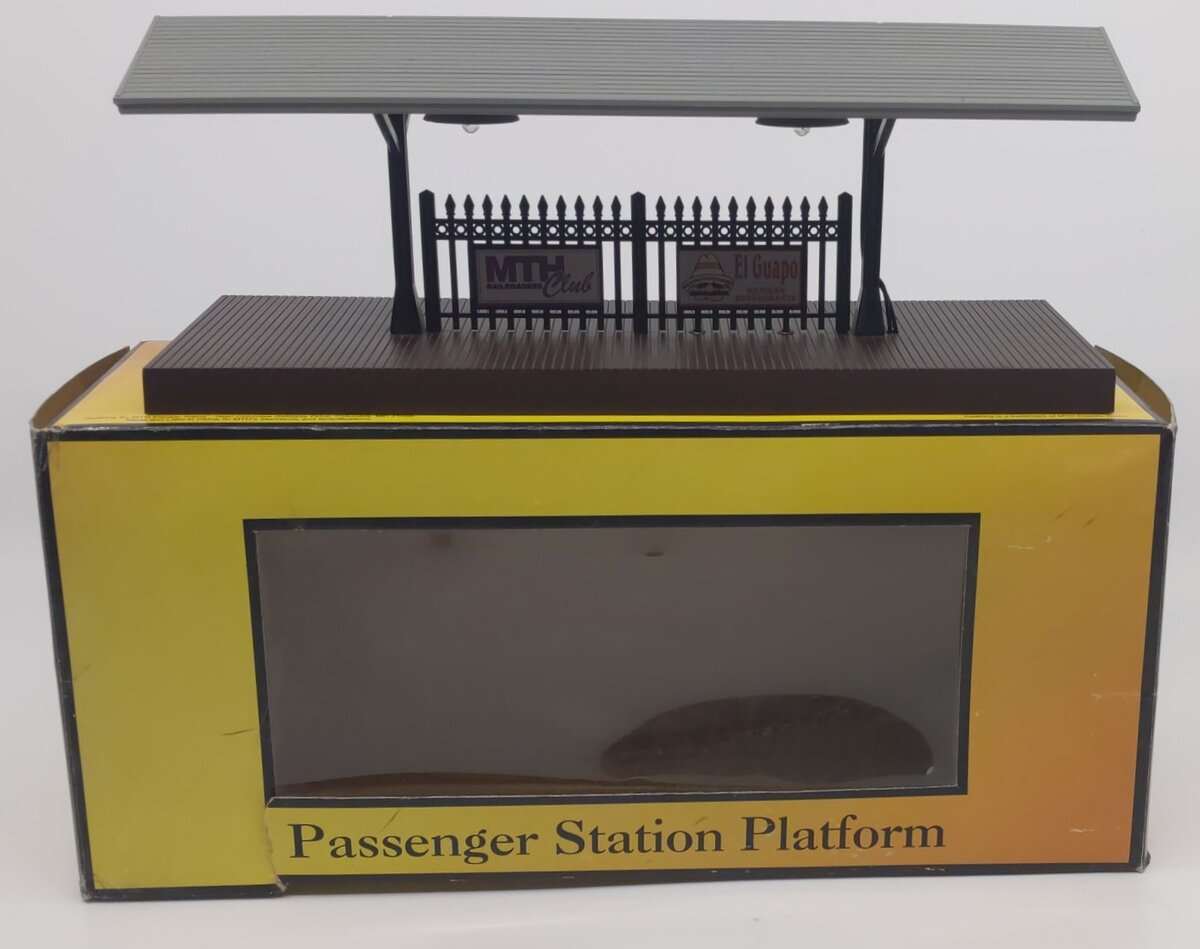 MTH 30-9006 O Gauge Passenger Station Platform (Gray Roof/Brown Base)