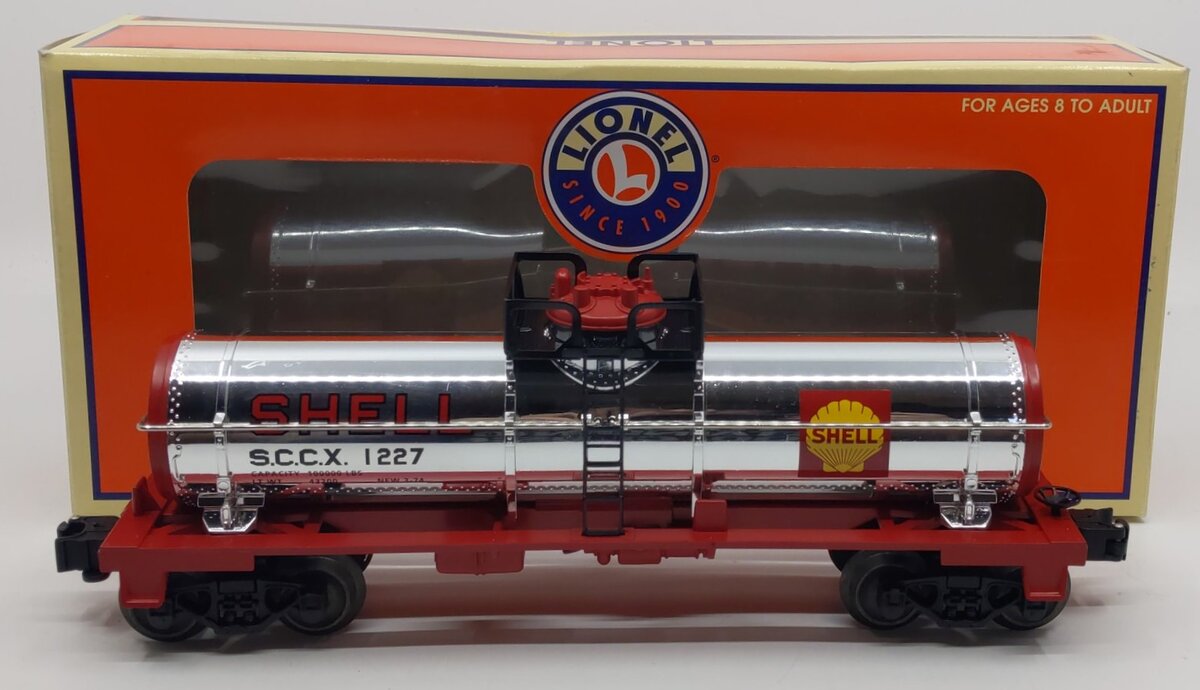 Lionel 6-19627 O Gauge Shell Single Dome Chrome Plated Tank Car #1227 LN/Box