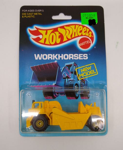 HotWheels 3715 1:64 Workhorses CAT Earth Mover Die Cast Metal & Plastic