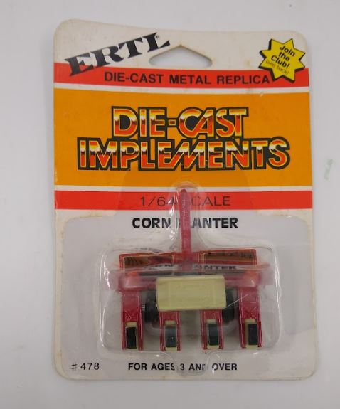 Ertl 478 1:64 Scale Farm Machines Corn Planter Die-Cast With Moving Parts