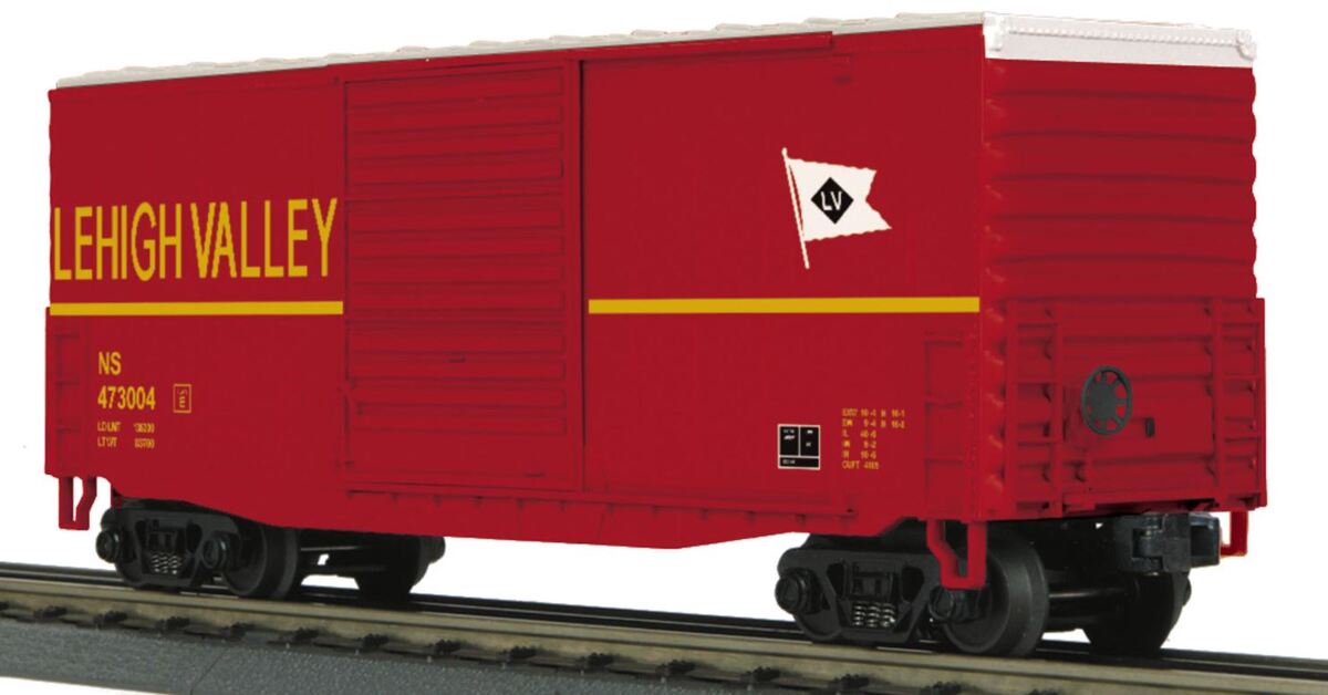 MTH 30-74748 O Gauge Lehigh Valley 40' Hi-Cube Boxcar #473004