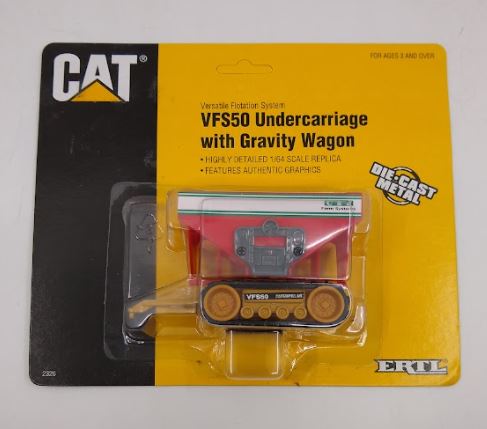 Ertl 2326 1:64 Diecast Caterpillar VFS50 Undercarriage W/Gravity Wagon NIB