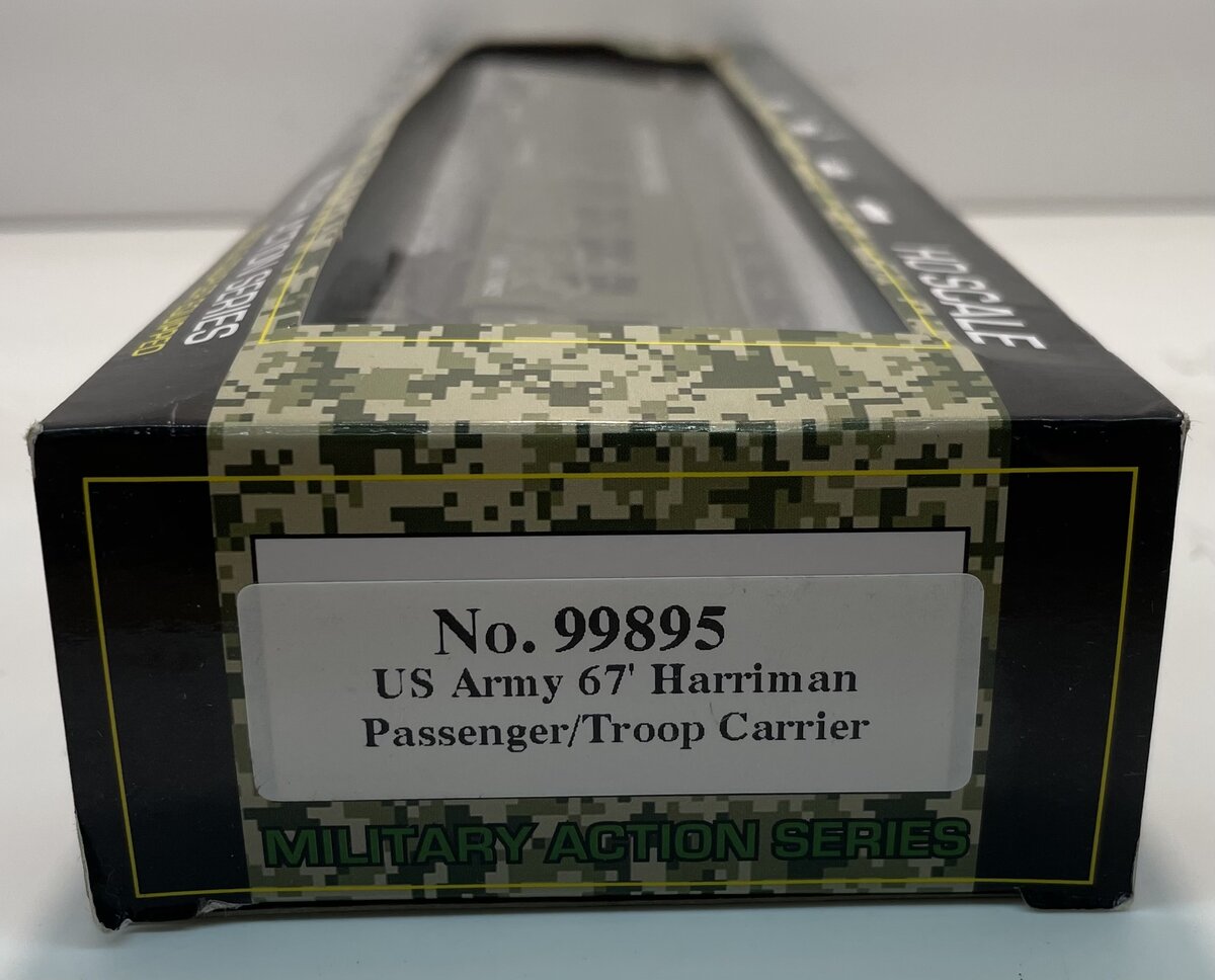 Model Power 99895 HO Scale US Army 67' Harriman Passenger/Troop Carrier Car