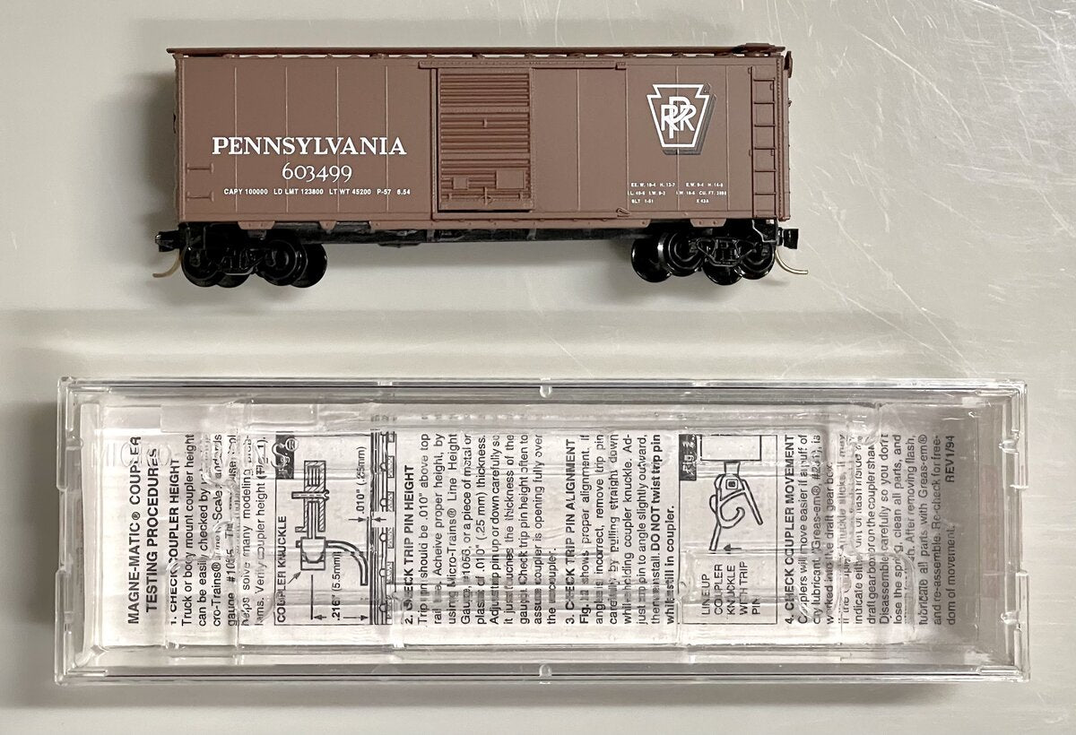 Micro-Trains 20780/3 N Scale Pennsylvania 40' Single Door Boxcar #603499
