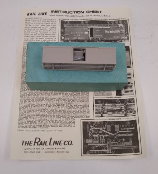 Rail Line 130 HOn3 Denver & Rio Grade Western 3000 Series Box Car Kit