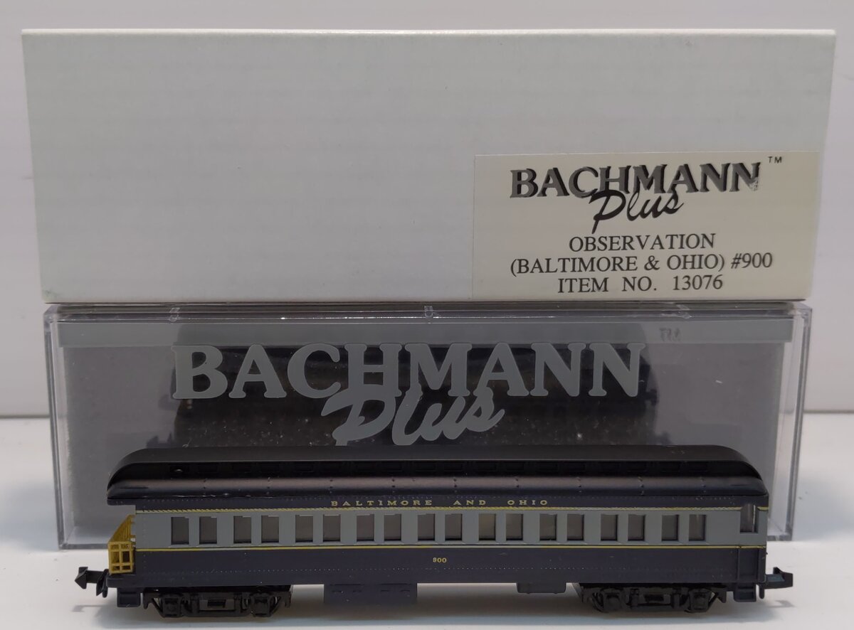 Bachmann 13076 N Scale Baltimore & Ohio 65' Heavyweight Observation Car #900 LN/Box