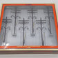 Lionel 6-37995 O Telephone Poles W/Operating Street Lights (Pack of 6) LN/Box