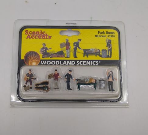 Woodland Scenics A1916 HO Scenic Accents Park Bum People Figures 8pk