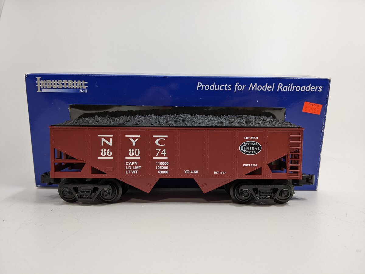 Industrial Rail 4003 O Gauge New York Central Hopper w/Coal #868074 EX/Box