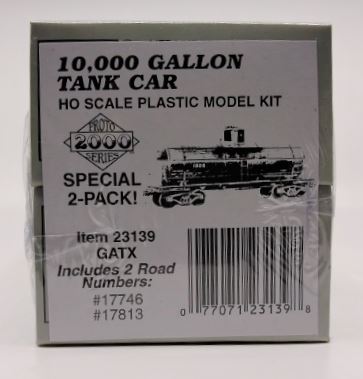 Proto 2000 23139 HO Scale GATX 10,000 Gallon Tank Car 2-Pack