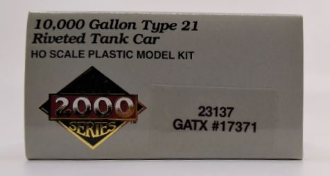 Proto 2000 23137 HO Scale Plastic Model Kit 10000 Gallon Type 21 Tank Car #17371